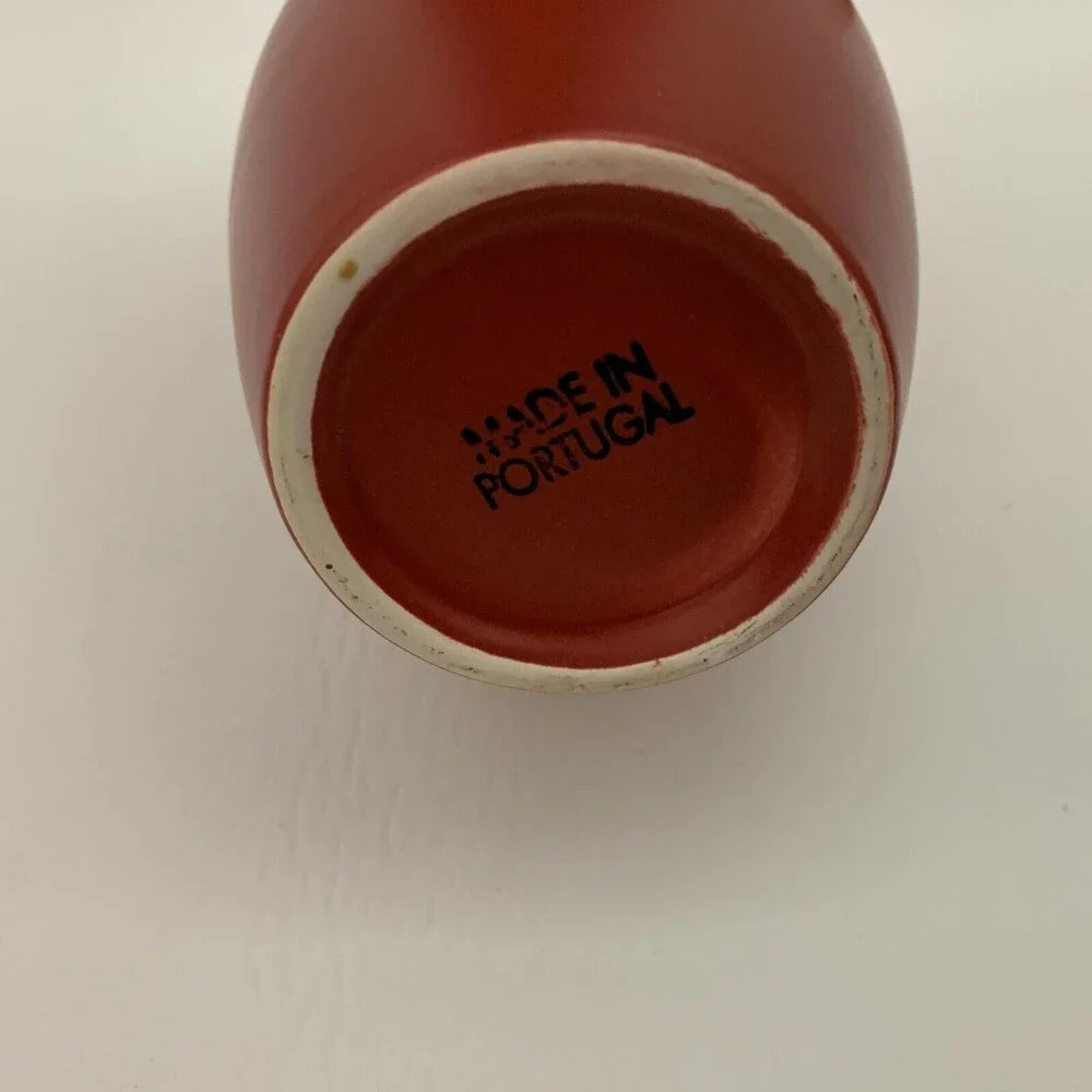Pottery Vase Pink Made in‎ Portugal 10.5